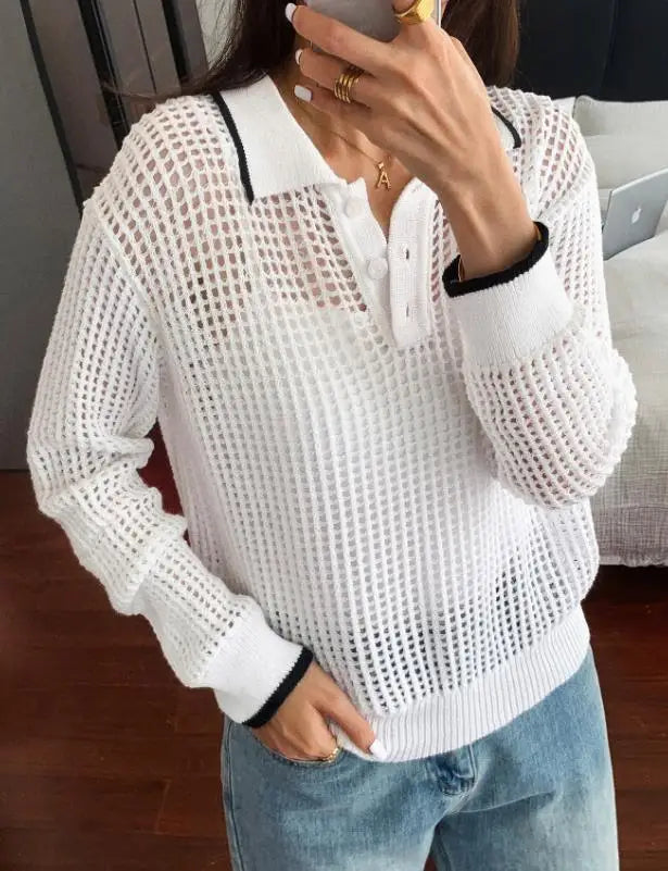 Elena | Blouse Collared Long Sleeve