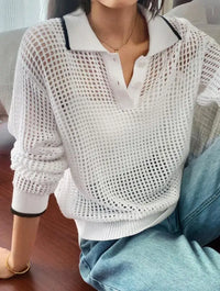 Elena | Blouse Collared Long Sleeve