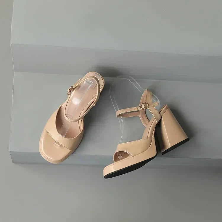 Mary | Comfortable Block Heels Orthopedic Ankle Strap