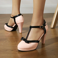 Genevieve | Comfortable Heels Orthopedic Cone T-Strap