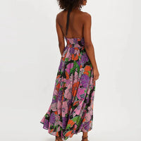 Wren | Halter Maxi Dress Smocked Floral