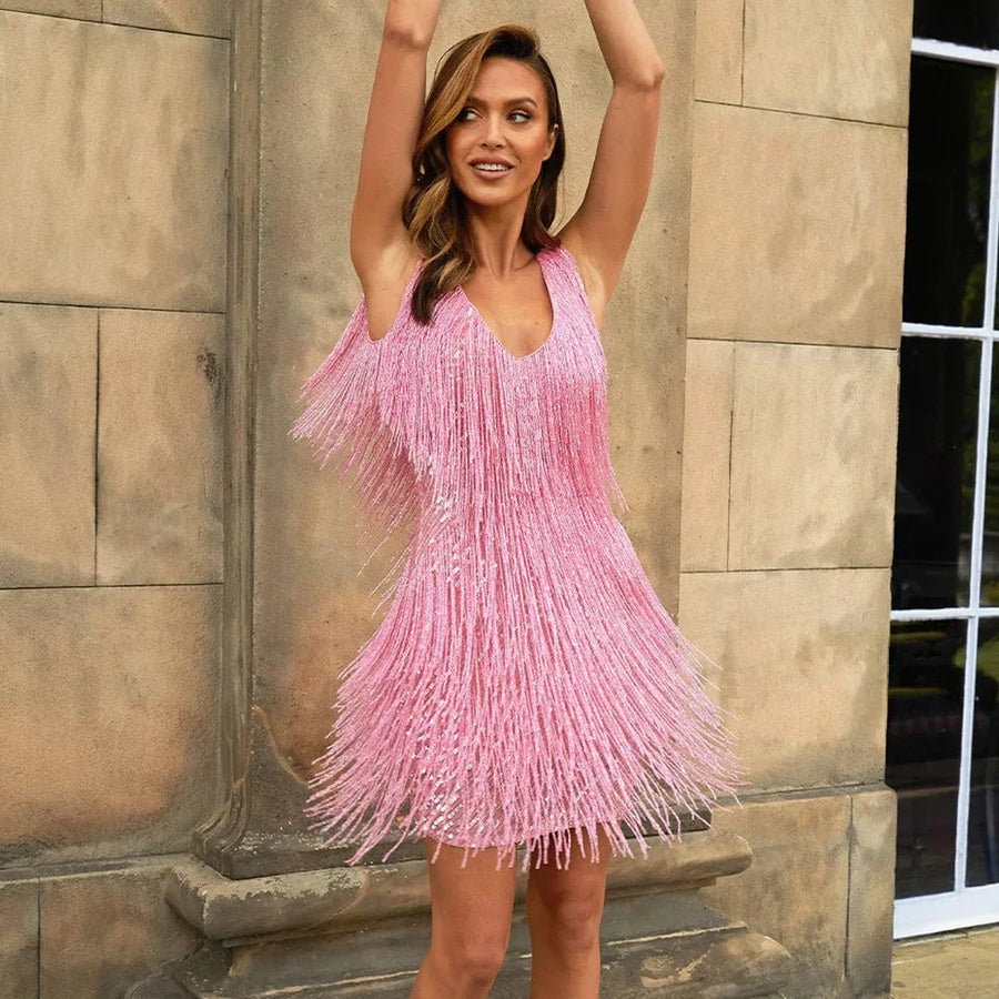 Aubrey | Cocktail Dress Sequin Fringe