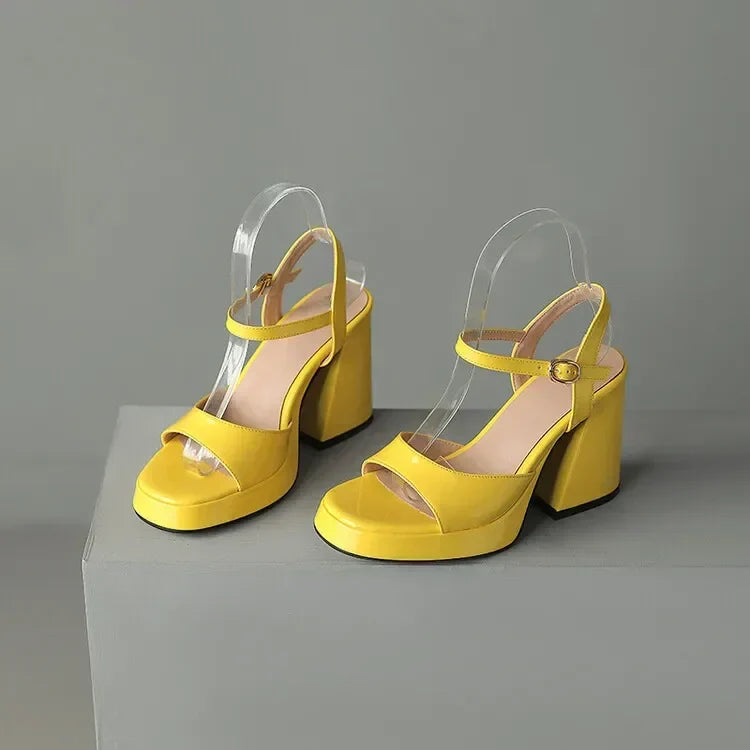 Mary | Comfortable Block Heels Orthopedic Ankle Strap