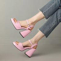 Mary | Comfortable Block Heels Orthopedic Ankle Strap