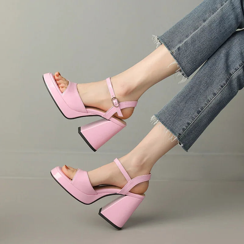 Mary | Comfortable Block Heels Orthopedic Ankle Strap