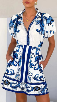 Joy | Mini Sundress Floral Puff Sleeve