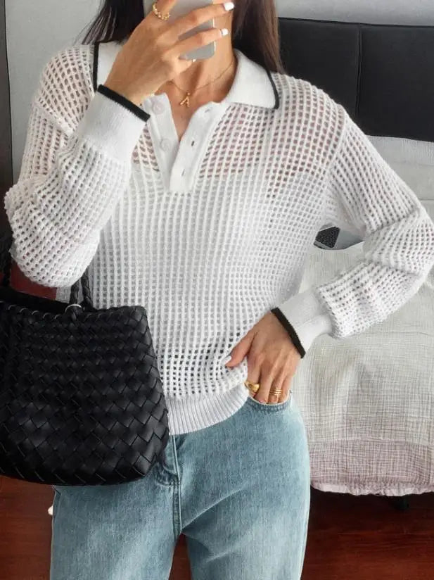 Elena | Blouse Collared Long Sleeve