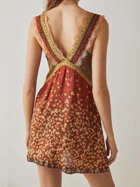 Ophelia | Boho Mini Sundress Lace Floral