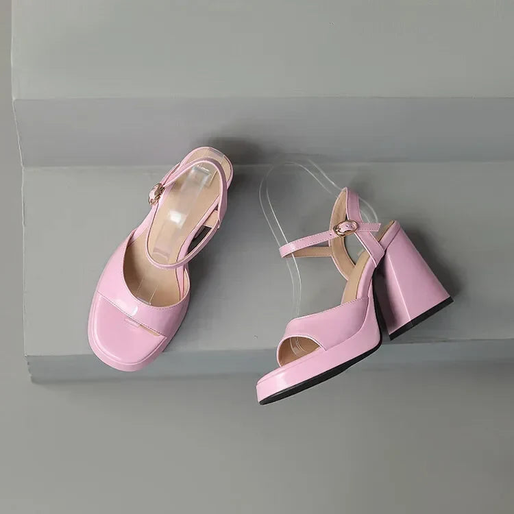 Mary | Comfortable Block Heels Orthopedic Ankle Strap