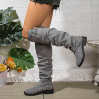 Rachel | Orthopedic Knee-High Boots with Ring Buckle Accents