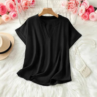 Veronica | Tunic Blouse Notched V-neck