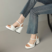 Mary | Comfortable Block Heels Orthopedic Ankle Strap