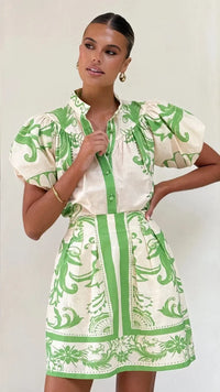 Joy | Mini Sundress Floral Puff Sleeve