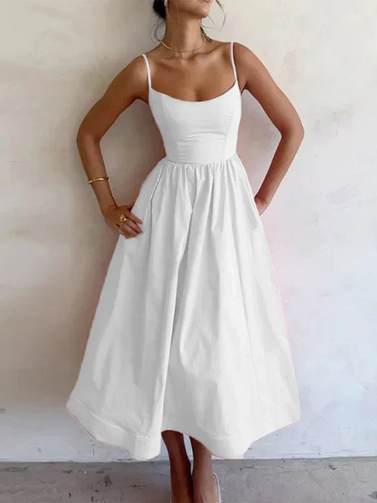Sage | Wedding Guest Dress Scoop Neck