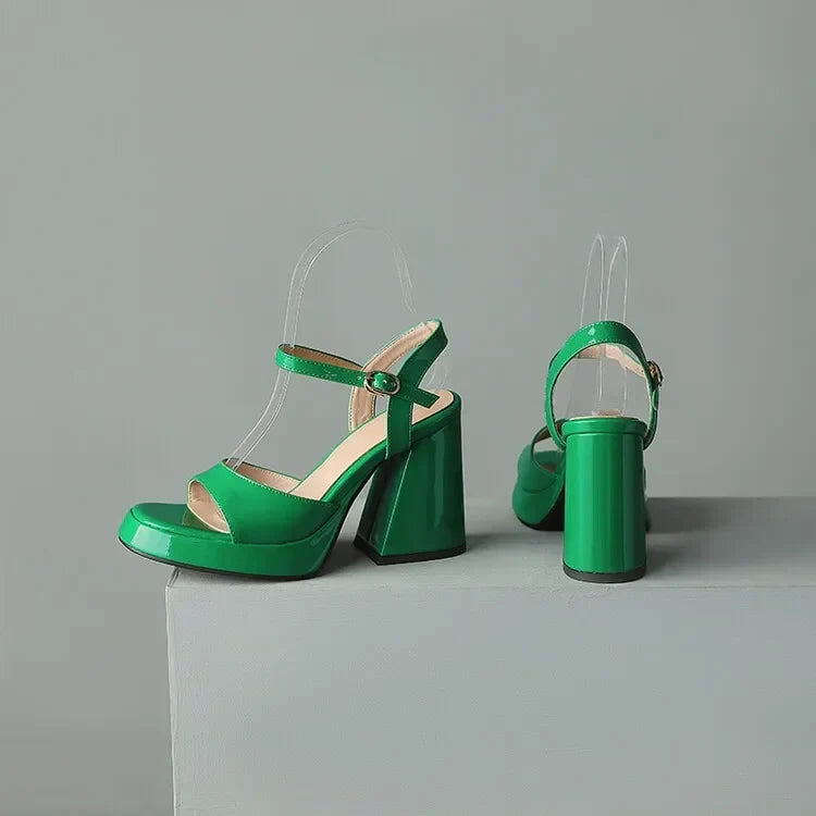 Mary | Comfortable Block Heels Orthopedic Ankle Strap