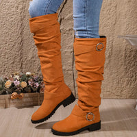 Rachel | Orthopedic Knee-High Boots with Ring Buckle Accents
