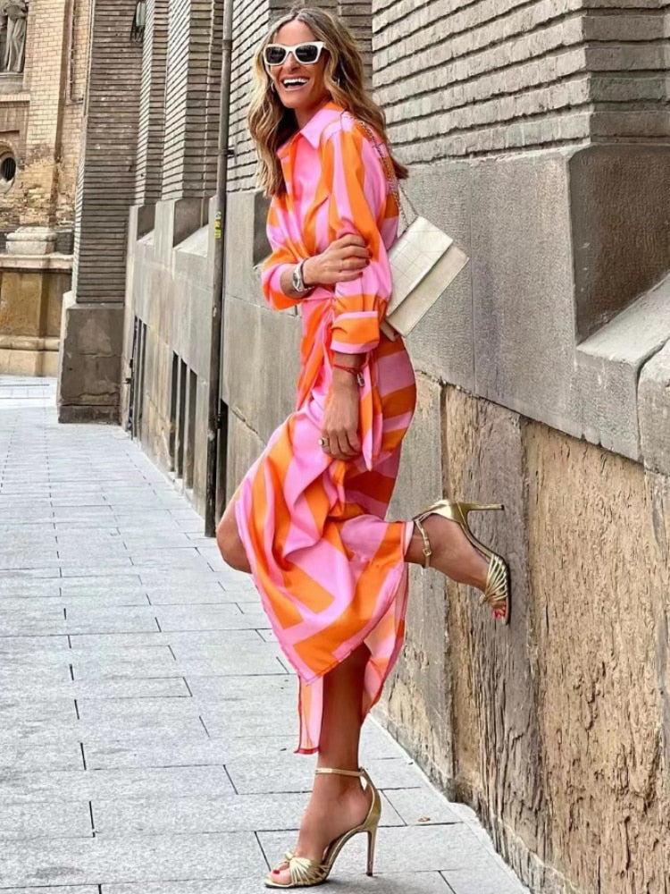 Tiana | Wrap Dress Long Sleeve Collared