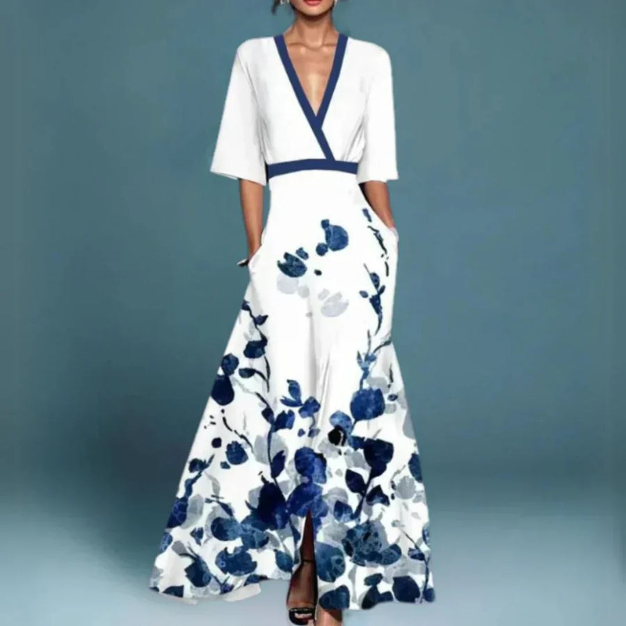 Emma | Wedding Guest Maxi Dress Wrap Floral