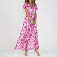 Grace | Wedding Guest Maxi Dress Tiered V-Neck