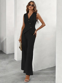 Mckenzie | Sleeveless Vest & Wide-Leg Pants