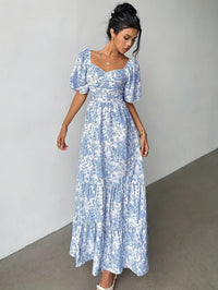 Juniper | Wedding Guest Maxi Dress Sweetheart Flutter Sleeve
