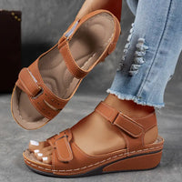 Carla | Orthopedic Dual Strap Wedge Sandals with Open Toe