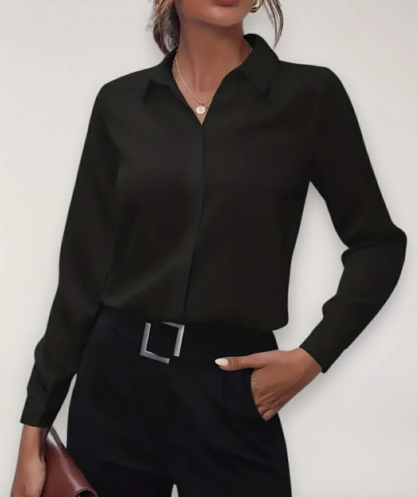 Gabrielle |  Elegant Top Collared Neckline