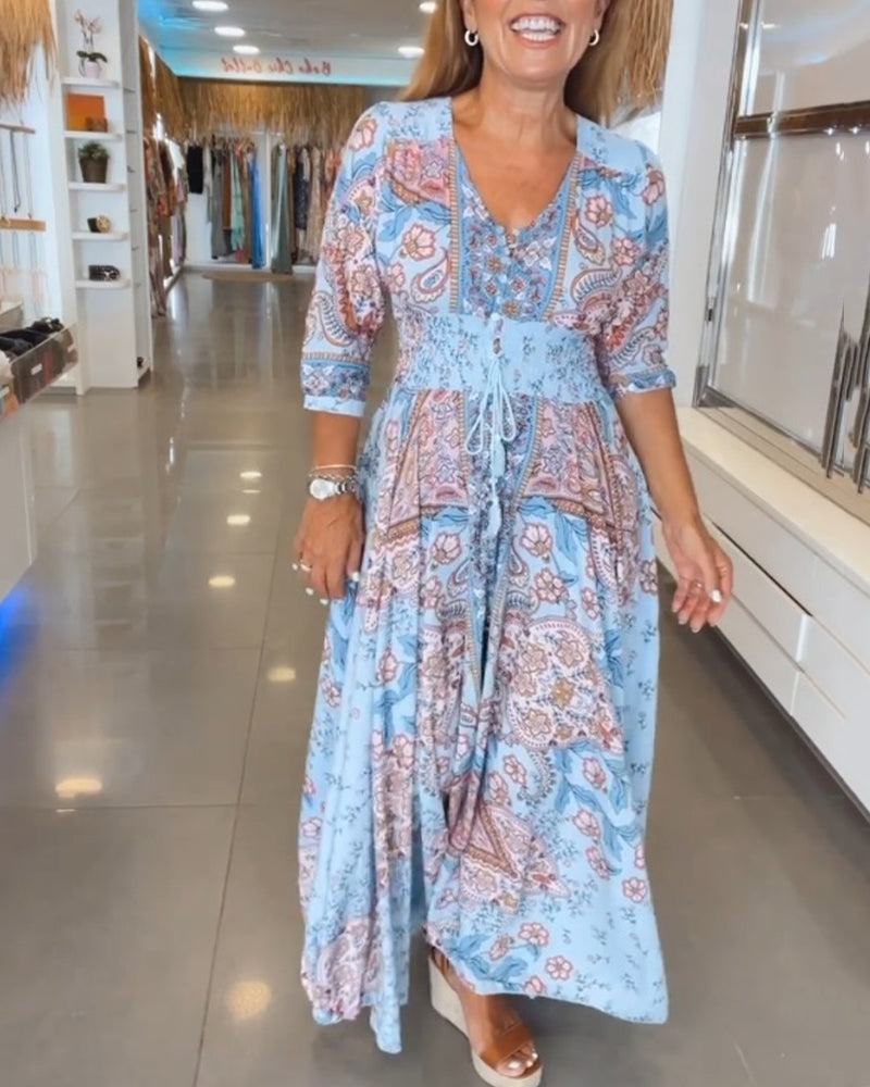 Genesis | Boho Sundress V-Neck A-Line