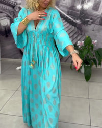 Sylvia | Boho Maxi Dress Wide Sleeve