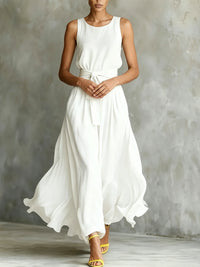 Joy | Maxi Dress Belted Sleeveless