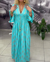 Sylvia | Boho Maxi Dress Wide Sleeve