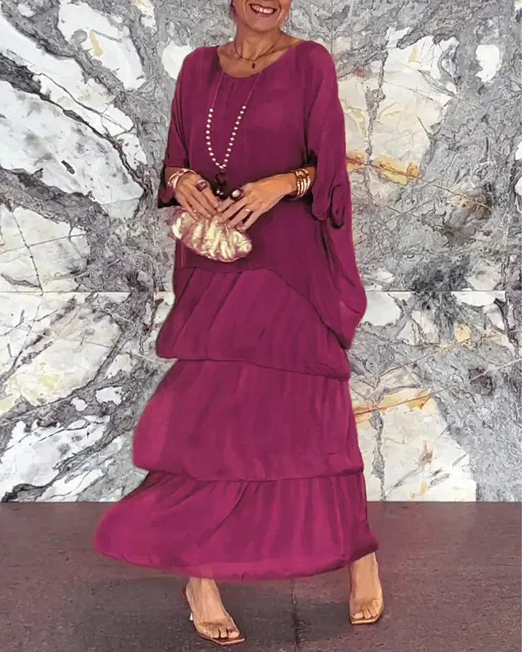 Louisa | Maxi Sundress 3/4 Sleeve