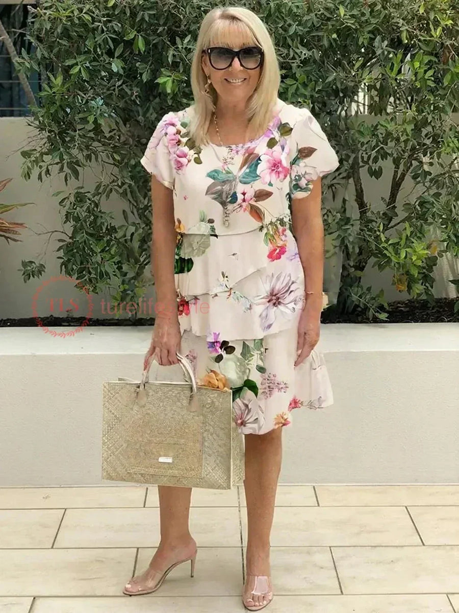 Dorothy | Floral Midi Dress Tiered