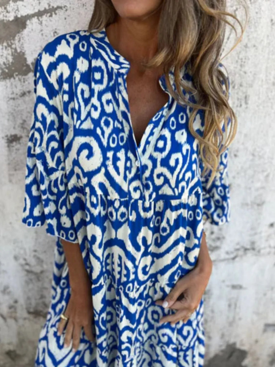 Annabelle | Boho Dress Notch V-Neck