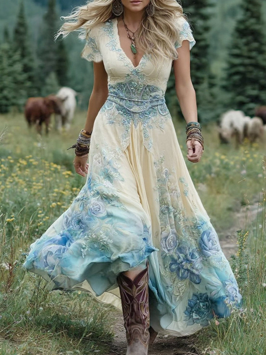 Eloise | Boho Maxi Dress Floral