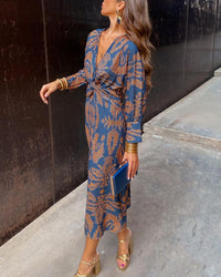Daniella | Wedding Guest Midi Dress Long Sleeve