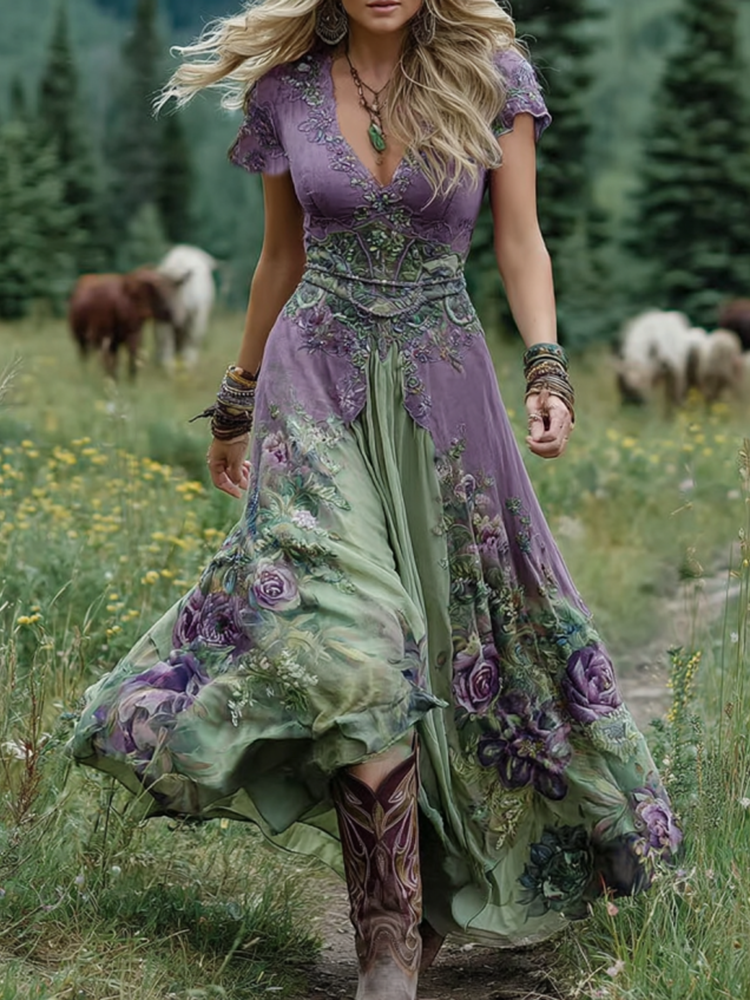 Eloise | Boho Maxi Dress Floral