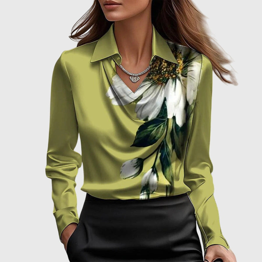 Eliza | Blouse Pleated Cowl Neck