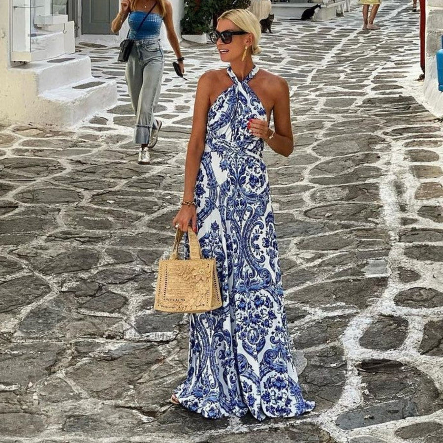 Annabelle | Halter Maxi Dress Backless A-Line