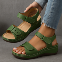 Carla | Orthopedic Dual Strap Wedge Sandals with Open Toe