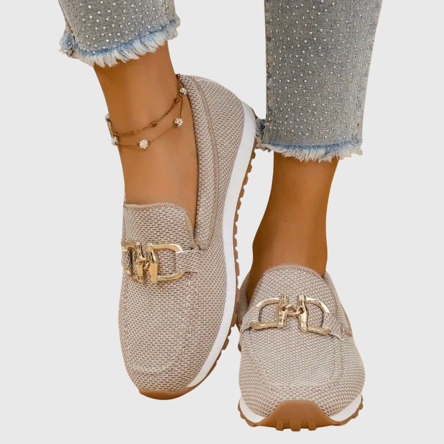 Joanna | Orthopedic Horsebit Loafers with Textured Upper