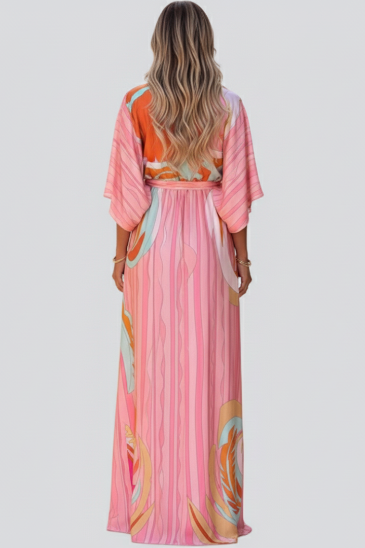 Clementine | Wedding Guest Maxi Dress V-Neck Belted