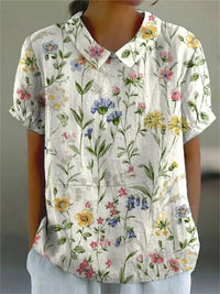 Athena | Blouse Embroidered Short Sleeve