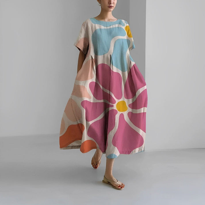Lauren | Floral Midi Dress Sleeveless