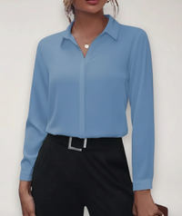 Gabrielle |  Elegant Top Collared Neckline