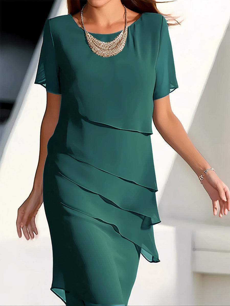 Lola | Wedding Guest Midi Dress Tiered