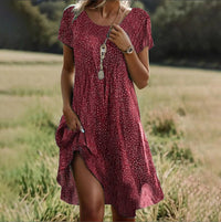 Daisy | Boho Knee-Length Sundress V-Neck