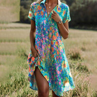 Daisy | Boho Knee-Length Sundress V-Neck