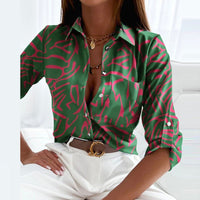 Caroline |  Printed Blouse Long Sleeves