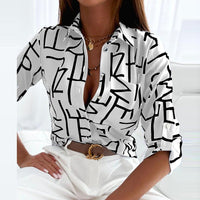 Caroline |  Printed Blouse Long Sleeves